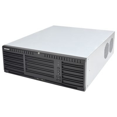 HIKVISION NVR 12 Megapixel (4K) / 256 canales IP / 16 Bahías de Disco Duro / 4 Puertos de Red / Soporta RAID con Hot Swap / NVR de Alto Desempeño MOD: DS-96256NI-I16