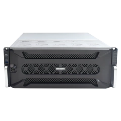 HIKVISION NVR 12 Megapixel (4K) / 256 canales IP / 24 Bahías de Disco Duro / 4 Puertos de Red / Soporta RAID con Hot Swap / NVR MOD: DS-96256NI-I24