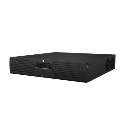 HIKVISION [Doble Poder de Decodificación] NVR 32 Megapixel (8K) / 64 canales IP / Soporta Cámaras con AcuSense / 8 Bahías de Disco Duro / 2 Puertos de Red / Soporta RAID con Hot Swap / HDMI en 8K / Soporta POS DS-9664NI-M8