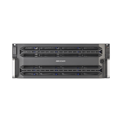 HIKVISION Servidor de Almacenamiento en Red / Soporta 24 Discos Duros (No Incluye Discos) / RAID / iSCSI / Graba 448 canales IP / Doble Controlador DS-A82024D(B)