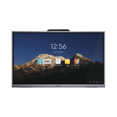 HIKVISION Pantalla Interactiva Touch de 86" Android 8.0 / Cámara Web 8 MP / Resolución 4K / Bocinas Integradas / Entradas HDMI y VGA / Incluye 2 Lápices para Escribir DS-D5B86RB/B