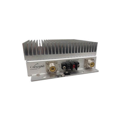 CRESCEND Amplificador Vehicular, 403-450 MHz, Entrada 1-5 Watt /Salida 50 Watt, 11 Amp., UHF Hembras. MOD: DSDTUL-50-02