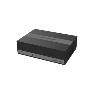 HIKVISION DVR 8 Canales TurboHD + 2 Canales IP / 2 Megapixel (1080p) Lite / Acusense Lite / Disco Duro eSSD Incluido (480 GB) / H.265+ / Diseño Ultra Compacto / Extra Silencioso DS-E08HGHI-B