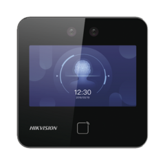 HIKVISION Terminal Min Moe WiFi/Touch de Reconocimiento Facial Ultra Rápido para ASISTENCIA y Control de ACCESO / 1500 Rostros y 3,000 tarjetas / Lee códigos QR / Videoportero / Detección de Cubrebocas MOD: DS-K1T343M-WX