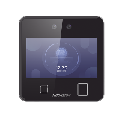 HIKVISION Terminal WiFi de Reconocimiento Facial ULTRA RÁPIDO / Hasta 3 mts de Lectura / 6000 Rostros / Función de Videoportero y Códigos QR / Interfaz Web / Compatible con iVMS-4200 y App HikConnect MOD: DS-K1T642EFW