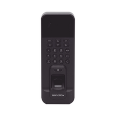 HIKVISION Biométrico WiFi de Acceso y Asistencia Compatible con APP Hik-Connect (P2P) / Lectura de Huella y Tarjetas EM / TCP/IP / 150,000 Eventos / Relevador para Chapa y Reportes de Asistencia MOD: DS-K1T804B-EF