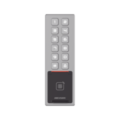 HIKVISION Teclado Exterior WiFi Antivandálico IP65 & IK08 / Administrable en la Nube / Alta y Baja de Passwords Remotamente con Horarios / Acceso por PIN, Tarjeta MIFARE, Huella y Tarjeta Virtual Bluetooth DS-K1T805MBFWX