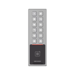 HIKVISION Teclado Exterior WiFi Antivandálico IP65 & IK08 / Administrable en la Nube / Alta y Baja de Passwords Remotamente con Horarios / Acceso por PIN, Tarjeta MIFARE, Huella y Tarjeta Virtual Bluetooth DS-K1T805MBFWX