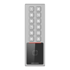 HIKVISION Teclado Exterior Antivandálico IP65 & IK08 / Administrable en la Nube / Alta y Baja de Passwords Remotamente con Horarios / Acceso por PIN o Tarjeta MIFARE DS-K1T805MX