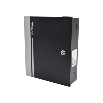 HIKVISION Controlador de Acceso para 1 Puerta y 2 Lectores / Fácil Administración con Software Gratuito / Incluye Gabinete y Fuente de Alimentación 12Vcc/8A / 10,000 Tarjetas / 50,000 Eventos DS-K2801