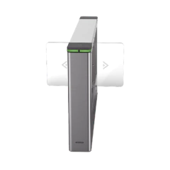HIKVISION Torniquete Swing CENTRAL para Ampliar Numero de Carriles / Incluye Panel y Lectores de Tarjeta / TCP/IP Administrable por iVMS-4200 (Requiere Torniquete Izquierdo) / Carril de 90 cms / 6,000,000 MCBF / 12 Pares de IR MOD: DS-K3B501SX-M/M-DP90