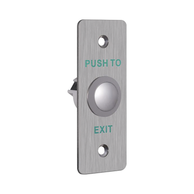 HIKVISION Botón de Salida Metálico / Forma Rectangular / Normalmente Abierto o Cerrado / Estético / Interior MOD: DS-K7P02