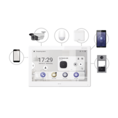 HIKVISION Monitor Touch IP / WiFi / ANDROID 10.1" / Integración con Videoporteros IP, CCTV, Panel de Alarma AXPRO y Biométricos de Acceso / Vídeo en Vivo / PoE Estándar / Apertura Remota MOD: DS-KH9510-WTE1