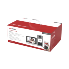 HIKVISION Kit de Videoportero IP Poe Estandar con llamada a App de Smartphone (HikConnect) / Apertura con tarjeta MIFARE / Frente de calle IK08 & IP65 / Soporta 2 puertas DS-KIS604-P(C) - comprar en línea