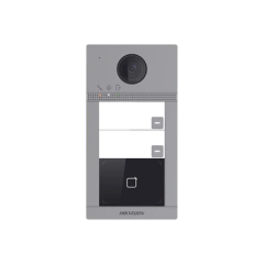 HIKVISION Videoportero IP 2 Megapixel / Llamada y Apertura Remota desde App Hik-Connect / PoE / Exterior IP65 + Antivandalico IK08 / 2 Departamentos / Apertura con Tarjeta / Soporta 2 Puertas y hasta 6 Monitores DS-KV8213-WME1(C)