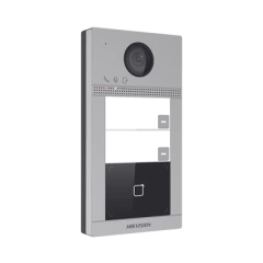HIKVISION Videoportero IP 2 Megapixel / Llamada y Apertura Remota desde App Hik-Connect / PoE / Exterior IP65 + Antivandalico IK08 / 2 Departamentos / Apertura con Tarjeta / Soporta 2 Puertas y hasta 6 Monitores DS-KV8213-WME1(C) - buy online