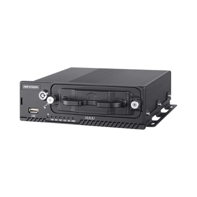HIKVISION DVR Móvil 1080P / 4 Canales TURBO + 4 Canales IP / Soporta 4G / WiFi / GPS / Soporta HDD / Entrada y Salida de Alarmas / Salida de Video MOD: DS-MP5604