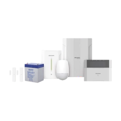 HIKVISION KIT Panel de Alarma HYBRID PRO / 1 Panel Híbrido / 1 Teclado LCD / 2 Contactos Magnéticos Inalámbricos / 1 PIR Inalámbrico / 1 Batería 12 vcc 4.5 Amp MOD: DS-PHA64-LP/RF