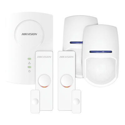 HIKVISION KIT Sensores Inalámbricos para Panel Híbrido / 1 Expansor de 8 Zonas Inalámbricas / 2 Contactos Magnéticos / 2 Sensores PIR para Interior MOD: DS-PH-K/EMP
