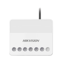 HIKVISION (AX PRO) Relevador Inalámbrico / 1 Entrada de Alarma 24/7 / 1 Salida de Relevador 0 a 36 Vcc (Max. 5 A) MOD: DS-PM1-O1L-WB