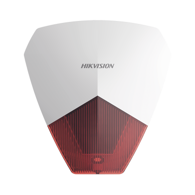 HIKVISION Sirena Estrobo Cableada Hikvision / Ideal para cualquier Panel de Alarma / Roja / 105 dB / Protección IP54 MOD: DS-PS1-R