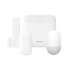 HIKVISION (AX PRO) KIT de Alarma AX PRO / Incluye: 1 Hub con bateria de respaldo / 1 Sensor PIR / 1 Contacto Magnético / 1 Control Remoto / WiFi / Compatible con Hik-Connect P2P MOD: DS-PWA48-K