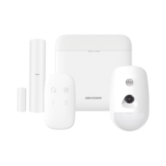 HIKVISION (AX PRO) KIT de Alarma AX PRO / Incluye: 1 Hub con bateria de respaldo / 1 Sensor PIR con Cámara / 1 Contacto Magnético / 1 Control Remoto / WiFi / Compatible con Hik-Connect P2P DS-PWA48-K/CAM - buy online