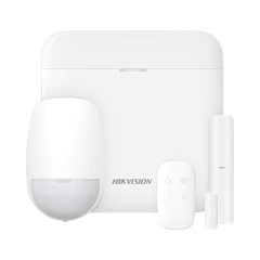 HIKVISION (AX PRO) KIT de Alarma AX PRO con GSM (3G/4G) / Incluye: 1 Hub con bateria de respaldo / 1 Sensor PIR / 1 Contacto Magnético / 1 Control Remoto / Wi-Fi / Compatible con Hik-Connect P2P MOD: DS-PWA48-KS