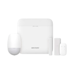 HIKVISION (AX PRO) KIT de Alarma AX PRO / Incluye: 1 Hub con bateria de respaldo / 1 Sensor PIR / 1 Contacto Magnético slim / 1 Control Remoto / WiFi / Compatible con Hik-Connect P2P MOD: DS-PWA48-KSLIM