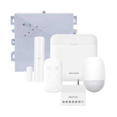 HIKVISION (AX PRO + YONUSA) KIT de Alarma AX PRO / Incluye: 1 Hub con bateria de respaldo / 1 Energizador 2500Mts Lineales / 1 Relevador 0 a 36 Vcc (Max. 5 A) con Entrada de Alarma 27/7 / 1 Keyfob / 1 PIR Interior / 1 Magnético MOD: DS-PWA48K-SYSNGV2
