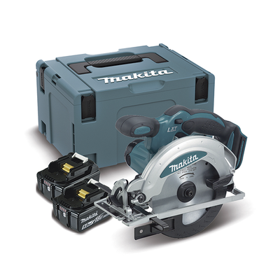MAKITA SIERRA CIRCULAR DIAM.DISCO 6-1/2IN 3700 RPM LI-ION C/2 BAT 3.0 A.H Y CARG. C/FRENO DISCO 18V MOD: DSS611RFE