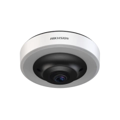 HIKVISION Fisheye IP 12 Megapixel (4K) / Para Detección de Espacios de Estacionamiento / 16 Espacios Ocupados o Libres / Interior / PoE / Color Azul y Rojo / IA Integrado MOD: DS-TCPC06-EP