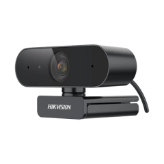 HIKVISION Cámara Web ALTA DENIFICIÓN (1080p) / Giro 360° / Gran Angular / Micrófono Integrado / Conector USB de 2 mts / Fácil de Instalar / Reducción de Ruido Inteligente MOD: DS-U02