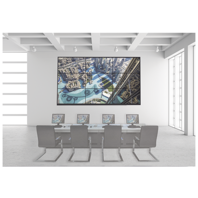 HIKVISION Kit Videowall 3X3 / Incluye 9 Pantallas de 55" / Decoder / Bases de Pared / Accesorios de Instalación MOD: DS-VW3X3LUY55/WM
