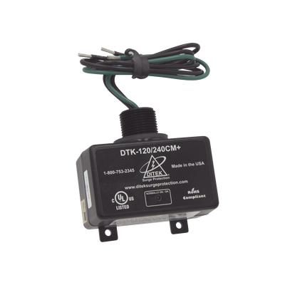 DITEK Dispositivo de Protección contra Sobretensiones de Fase Dividida de 120/240 VCA, Equipos HVAC, Motores, Iluminación de Carretetas o Estacionamientos MOD: DTK-120/240CM