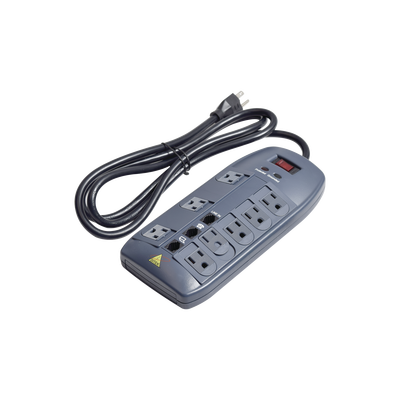 DITEK Dispositivo de Protección Contra Sobretensiones de 8 Salidas de 120 VCA y Telco, Hasta 6 Transformadores, Control de Acceso, Sistemas de Seguridad, Sistemas de Voceo, Trabajo en Casa MOD: DTK8FF