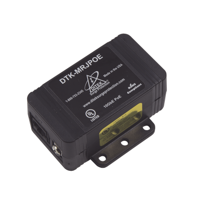 DITEK Protector Contra Sobretensiones PoE/HiPoE Hasta 10 GbE, Para Cámaras IP PoE, WAP, Control de Acceso, Iluminación PoE MOD: DTK-MRJPOE