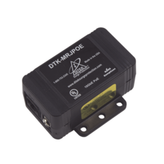 DITEK Protector Contra Sobretensiones PoE/HiPoE Hasta 10 GbE, Para Cámaras IP PoE, WAP, Control de Acceso, Iluminación PoE MOD: DTKMRJPOE