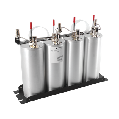 FIPLEX --Descontinuado-Duplexer Pasa Banda-Rechazo de Banda, 400-520 MHz, 4 Cavidades (4" Diam.), 3 MHz, 150 Watt, N Hem. MOD: DVN-4522