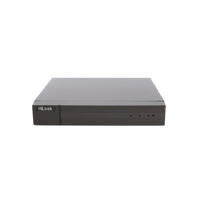 HiLook by HIKVISION DVR 8 Canales TVI / AHD / CVI / CVBS + 4 Canales IP/ 4 Megapixel / Audio por Coaxitron / 1 HDD / H.265+ / Salida en Full HD DVR-208Q-K1(C)(S)
