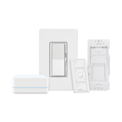 LUTRON ELECTRONICS (Caseta Wireless) Kit Hub controlador, atenuador, control remoto PICO, base de pared y tapa. DVRFBDG1D - comprar en línea
