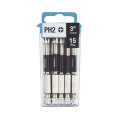 MAKITA Broca Reforzada de 3" Phillips #2 Impact XPS®, Paq. c/15 piezas MOD: E-01258