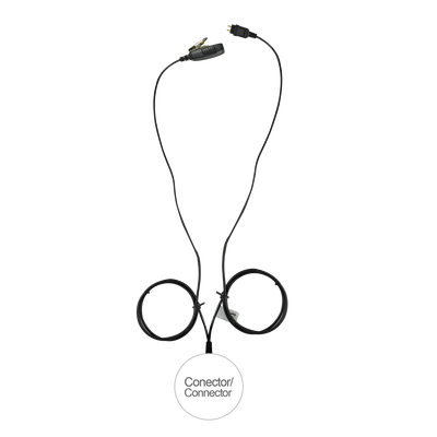 OTTO Micrófono de 2 cables serie LOC para Hytera PD770, PD782, PD706, PD786 MOD: E1-2W2HY131