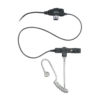 OTTO Micrófono-Audífono de 1 cable con tubo acústico para Motorola DEP450, EP450, MAGONE y Hytera series TC500/600/700, PD506 MOD: E1-EA2MS131
