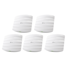 TP-LINK Kit de 5 Puntos de Accesso Omada doble banda 802.11ac, MU-MIMO, PoE af y PoE Pasivo, soporta hasta 100 clientes, hasta 1350 Mbps. MOD: EAP245-KIT-5