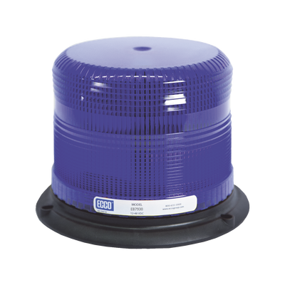 ECCO Baliza pulse II, base de polipropileno reforzado, epoxy relleno, bajo perfil, 12-48vdc, 11 patrones de flash, azul MOD: EB7930B