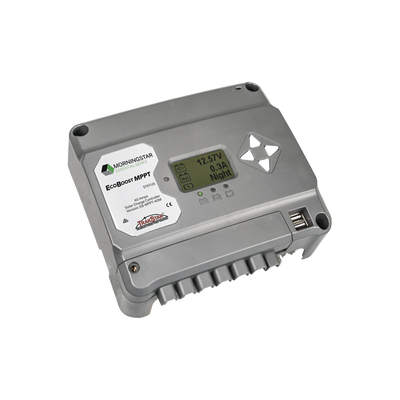 MORNINGSTAR CONTROLADOR DE CARGA SOLAR EcoBoost MPPT 20 A. Con pantalla. MOD: EBMPPT20M