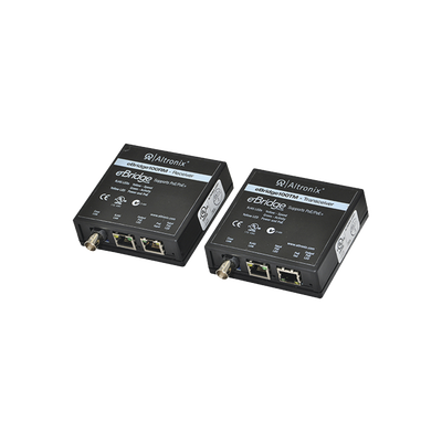ALTRONIX Kit extensor IP PoE BNC por cable UTP cAT 5e hasta 500 metros a 100 Mbps y por BNC hasta 300 metros MOD: EBRIDGE-100-RMT