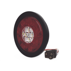 ECCO Plafón Circular de 5.4" Para Camiones de Transporte, 16 LED Ultra Brillantes, Color Rojo/Claro/Ambar MOD: ED3040AW