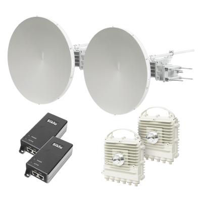 Siklu Enlace a la velocidad de la fibra, Banda Libre en México, Sin Interferencia, 1 Gbps Reales Full Duplex, 5 km MOD: EH-1200FX-KIT-2FT